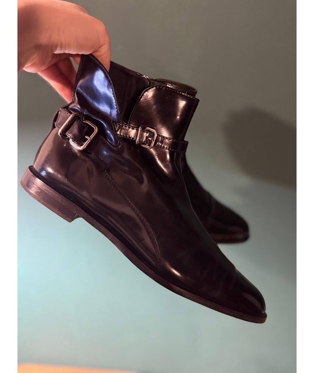 TOD'S Черные кожаные ботинки, фото 6