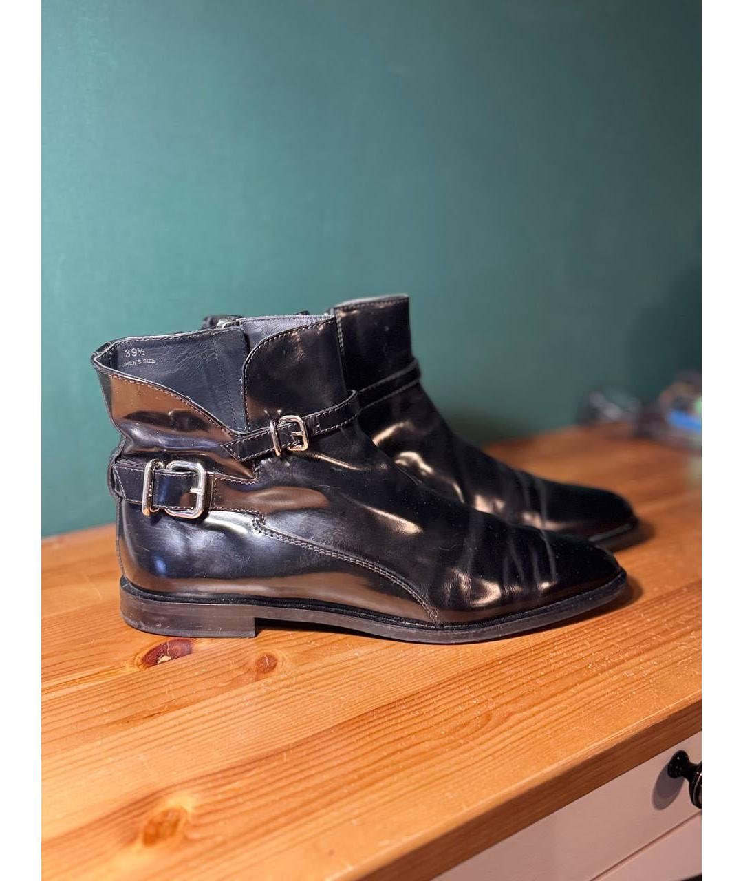 TOD'S Черные кожаные ботинки, фото 4