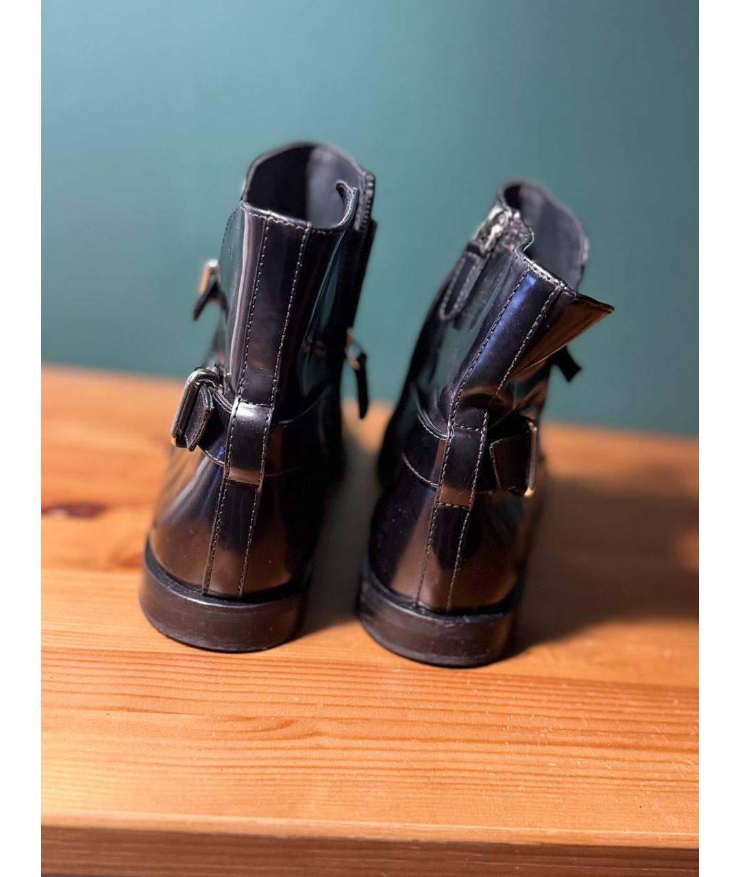 TOD'S Черные кожаные ботинки, фото 3