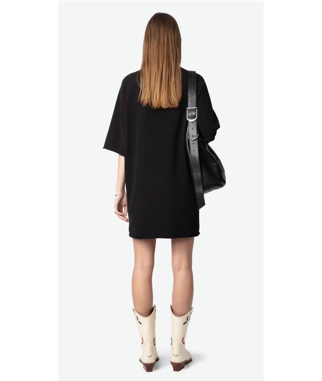 ZADIG & VOLTAIRE Черное хлопковое повседневное платье, фото 2
