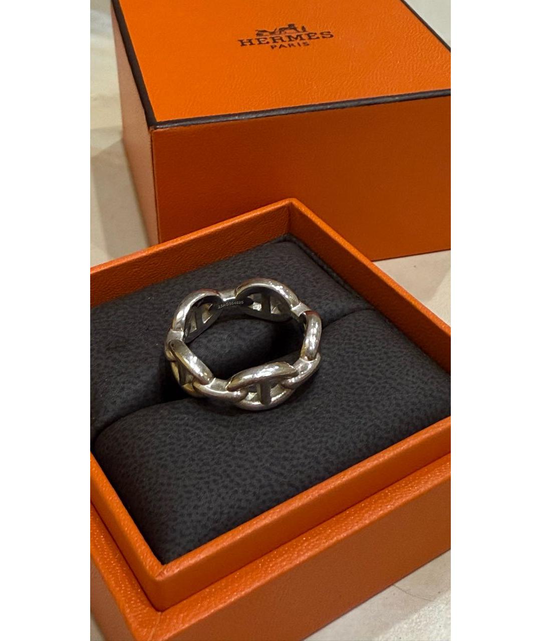 HERMES Серебряное серебряное кольцо, фото 2