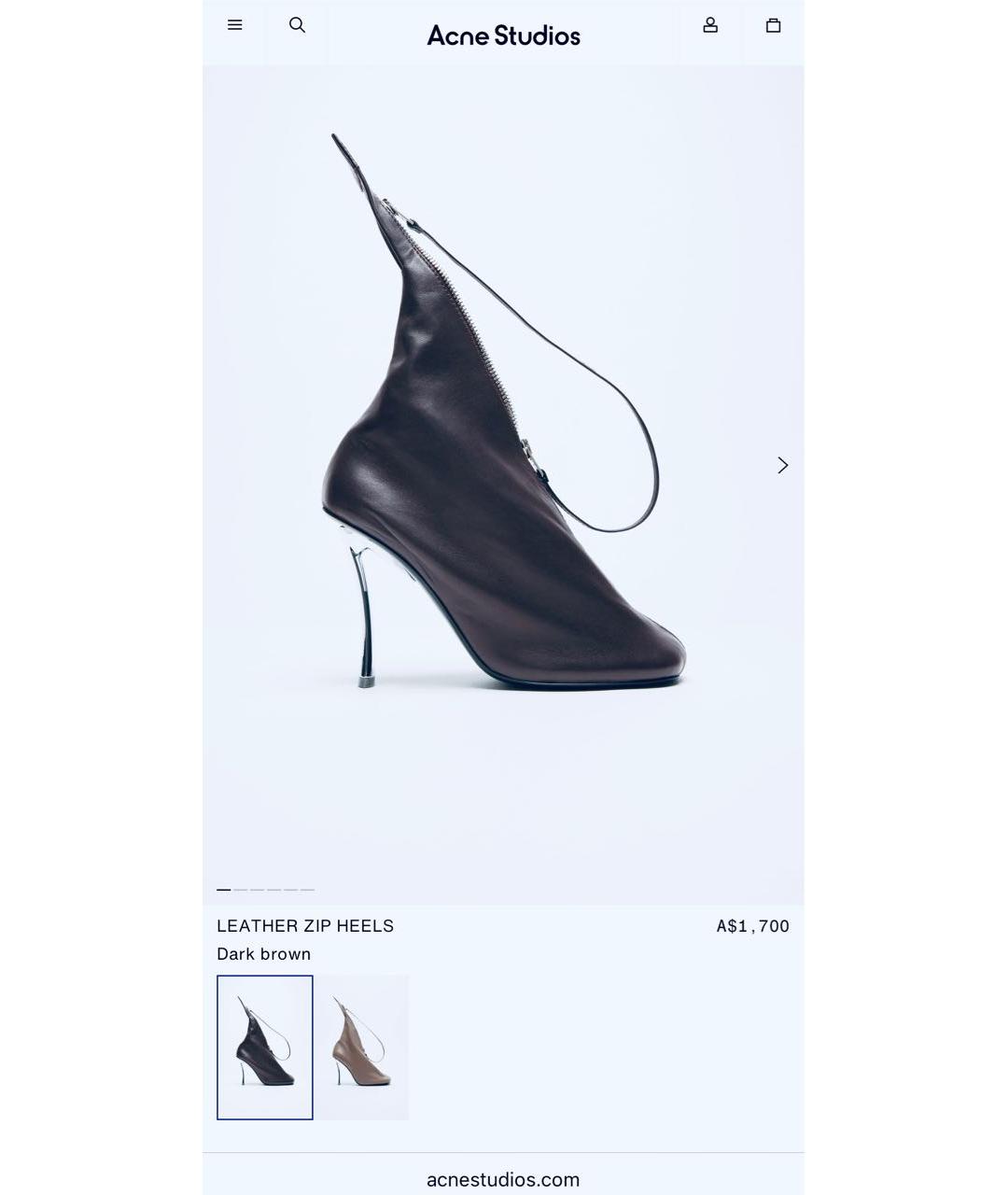 ACNE STUDIOS Черные кожаные туфли, фото 5