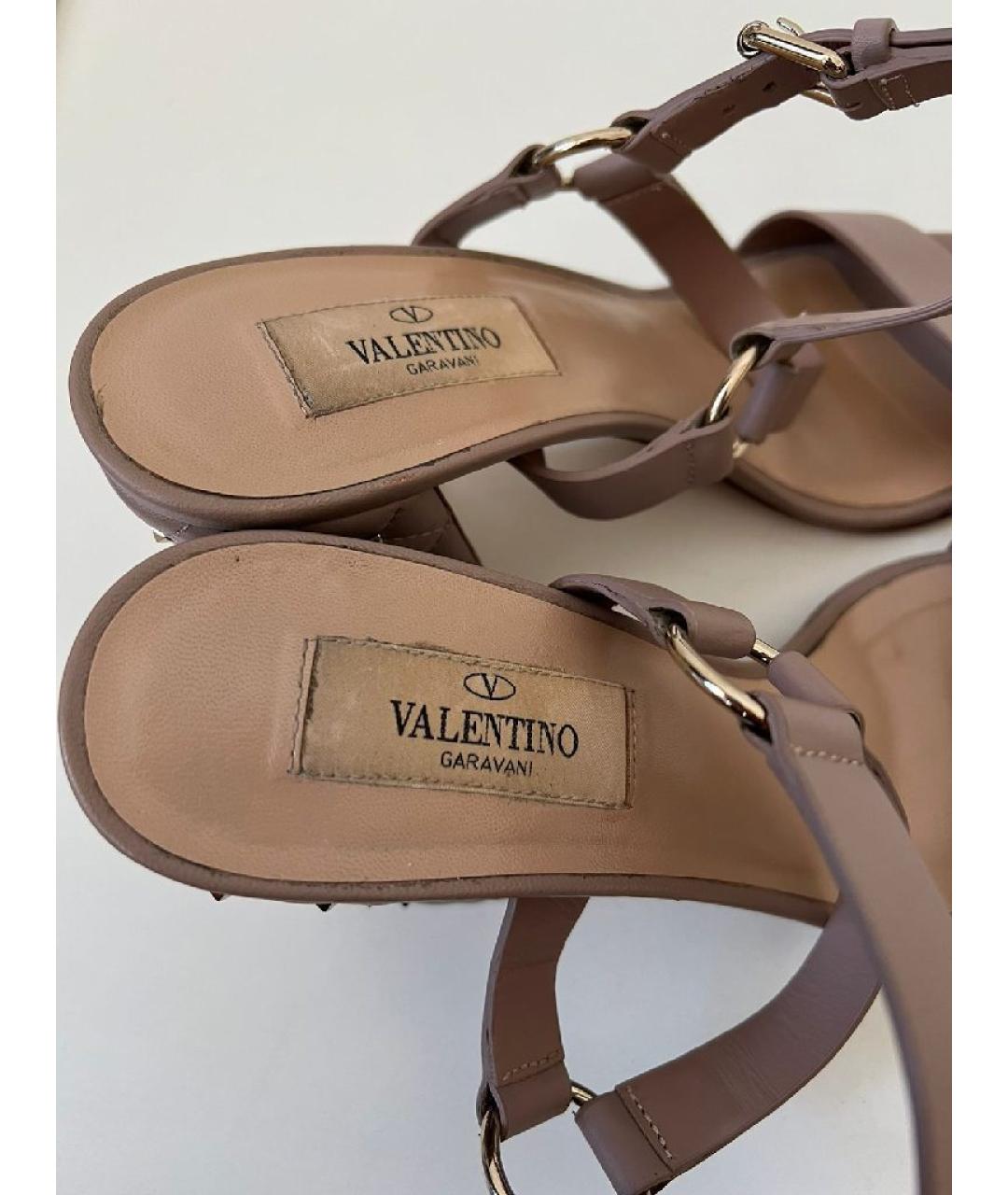 VALENTINO Хаки босоножки из лакированной кожи, фото 3