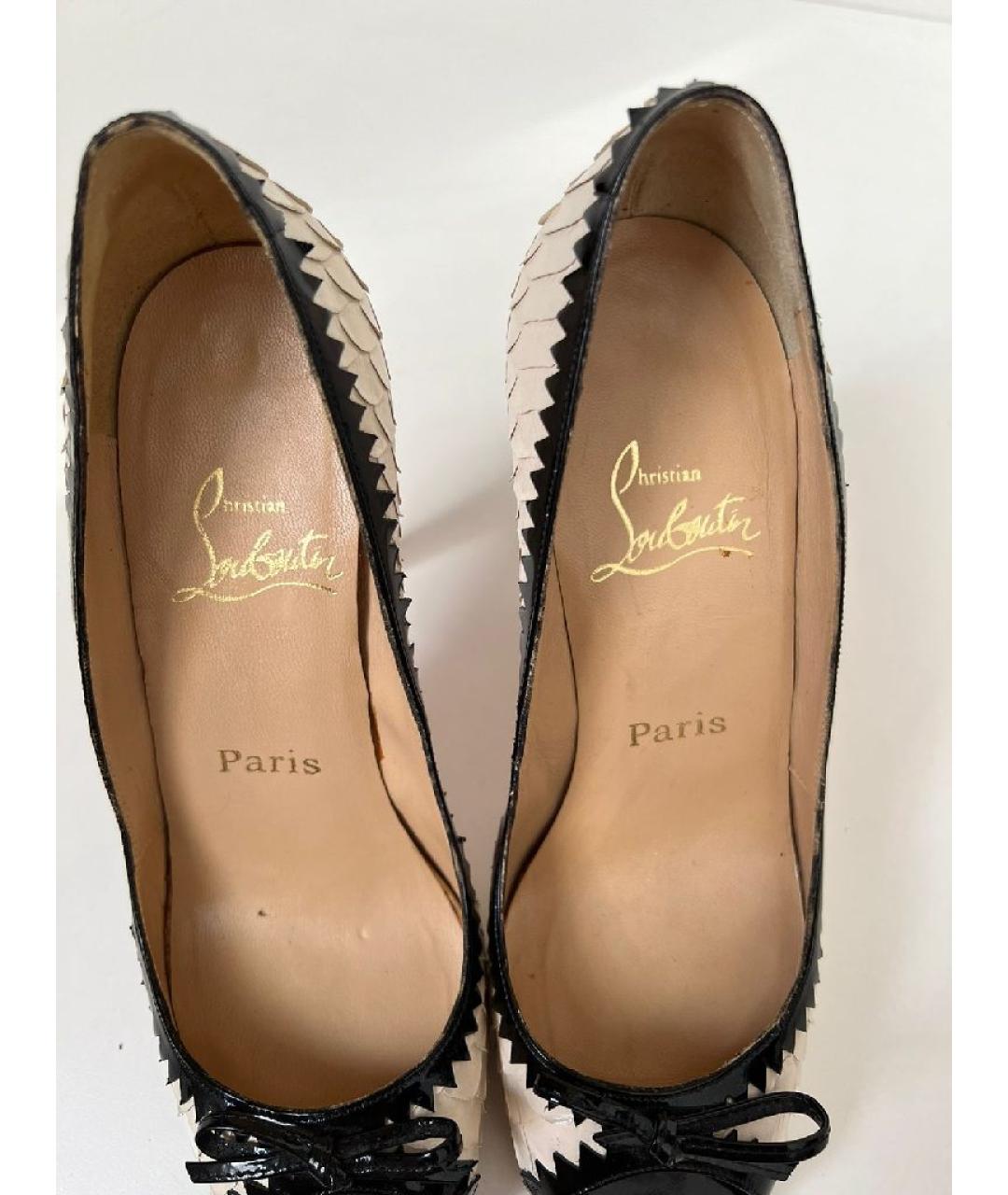 CHRISTIAN LOUBOUTIN Белые кожаные туфли, фото 7