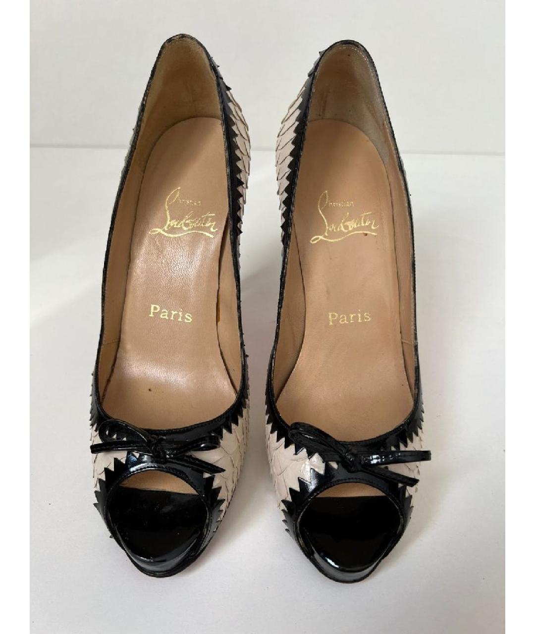CHRISTIAN LOUBOUTIN Белые кожаные туфли, фото 2