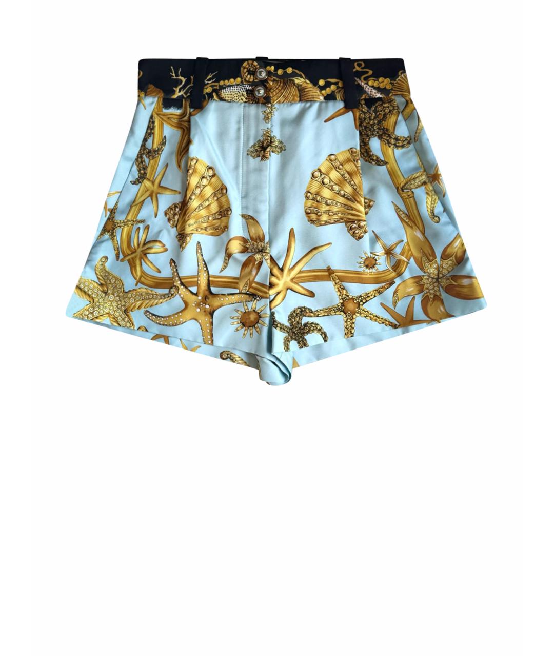 VERSACE Мульти атласные шорты, фото 1