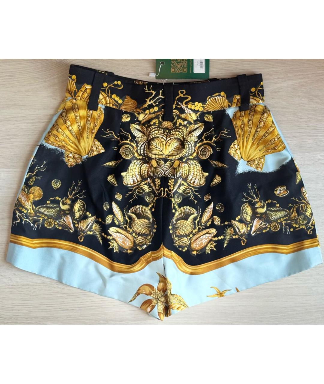 VERSACE Мульти атласные шорты, фото 2