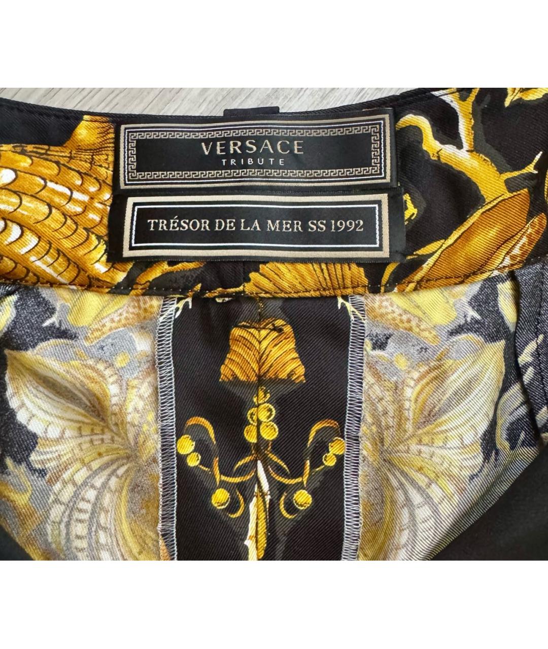 VERSACE Мульти атласные шорты, фото 3
