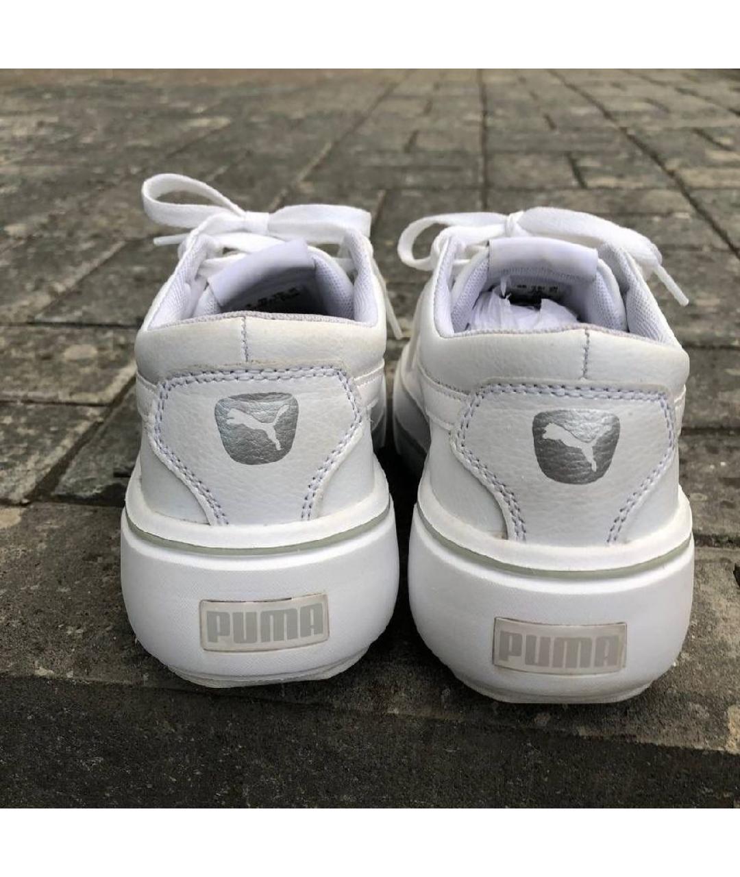 PUMA Белые кожаные кеды, фото 6