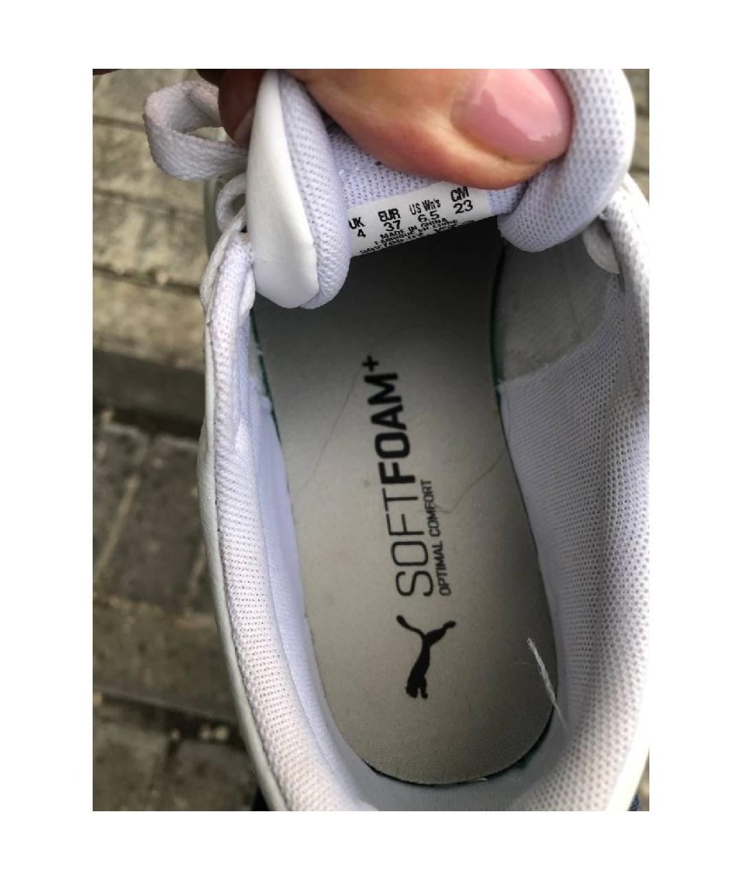 PUMA Белые кожаные кеды, фото 4