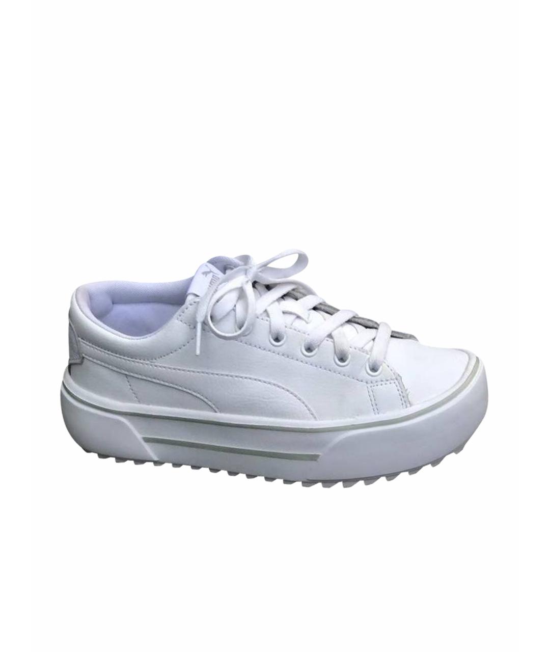 PUMA Белые кожаные кеды, фото 1