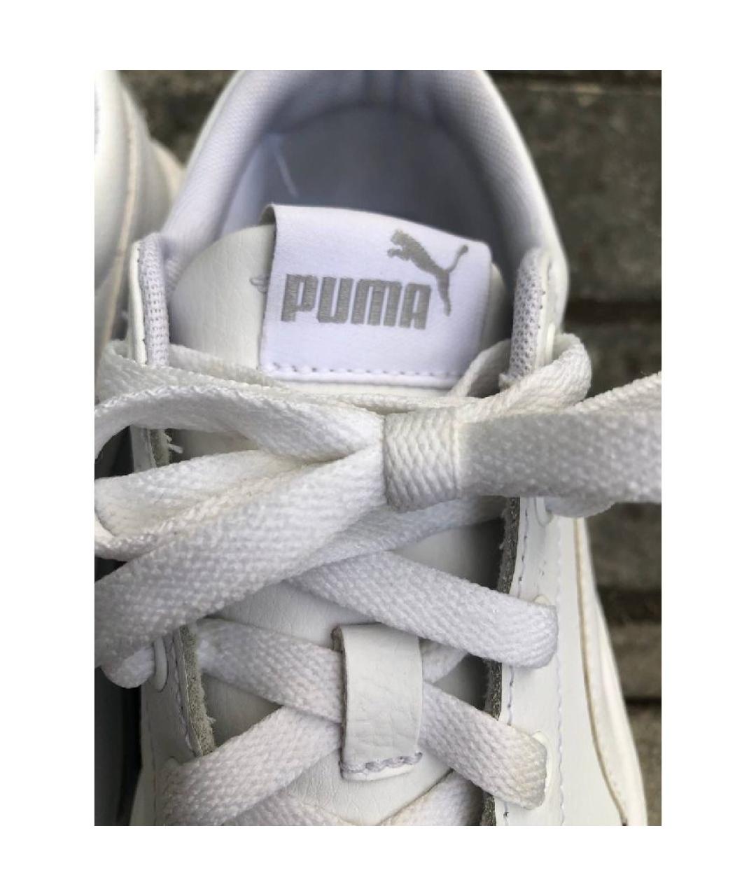 PUMA Белые кожаные кеды, фото 5
