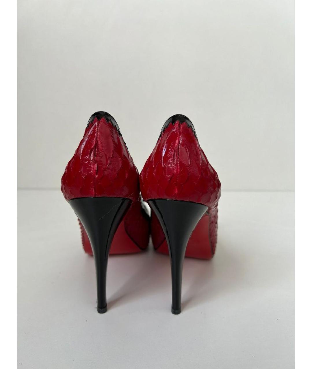 CHRISTIAN LOUBOUTIN Красные кожаные туфли, фото 9
