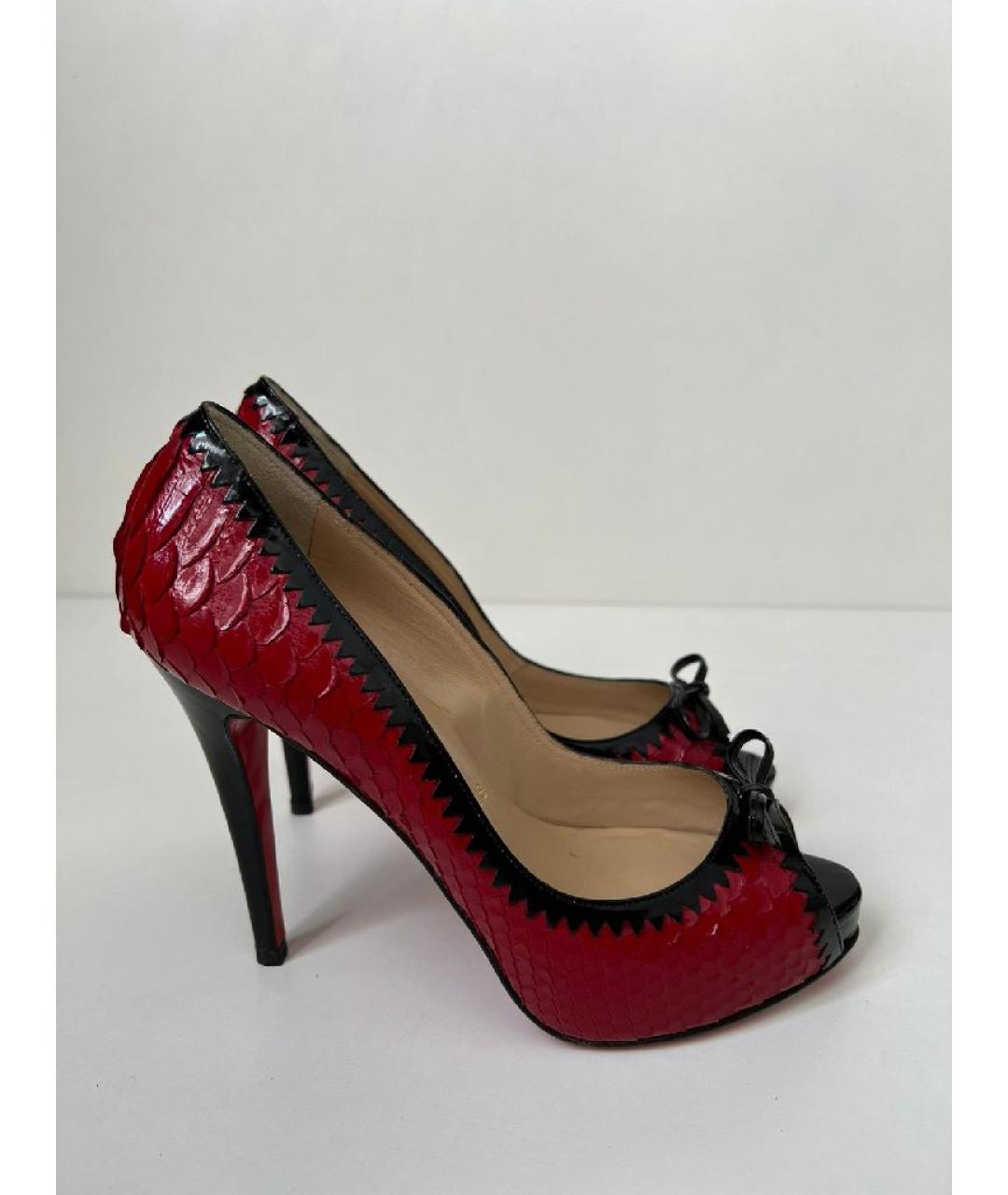 CHRISTIAN LOUBOUTIN Красные кожаные туфли, фото 10