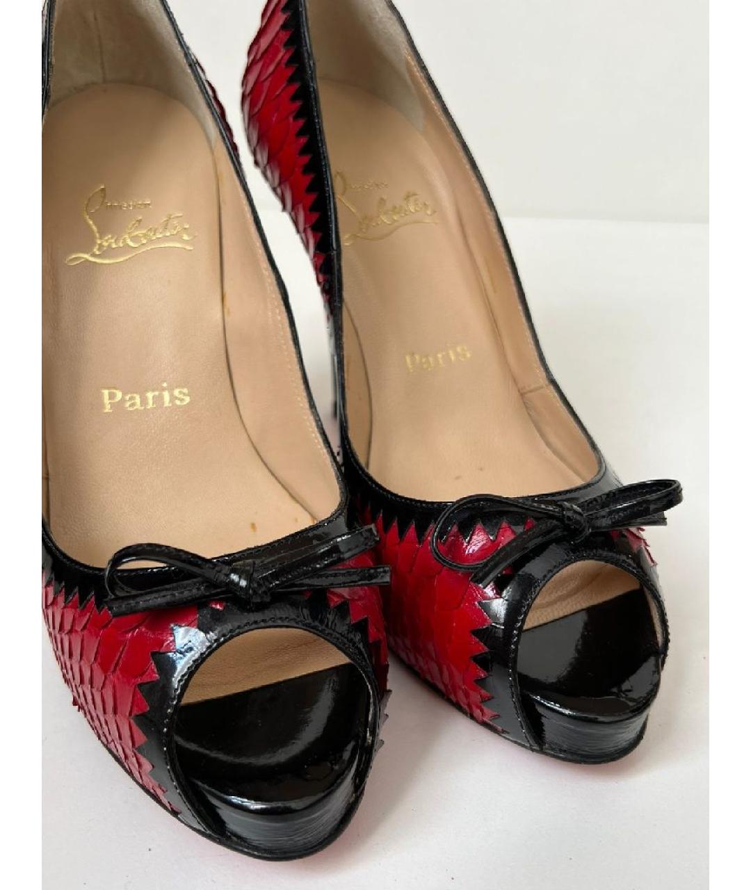 CHRISTIAN LOUBOUTIN Красные кожаные туфли, фото 6