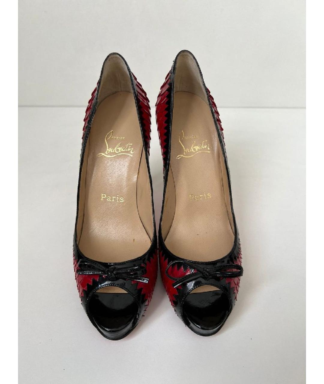 CHRISTIAN LOUBOUTIN Красные кожаные туфли, фото 2