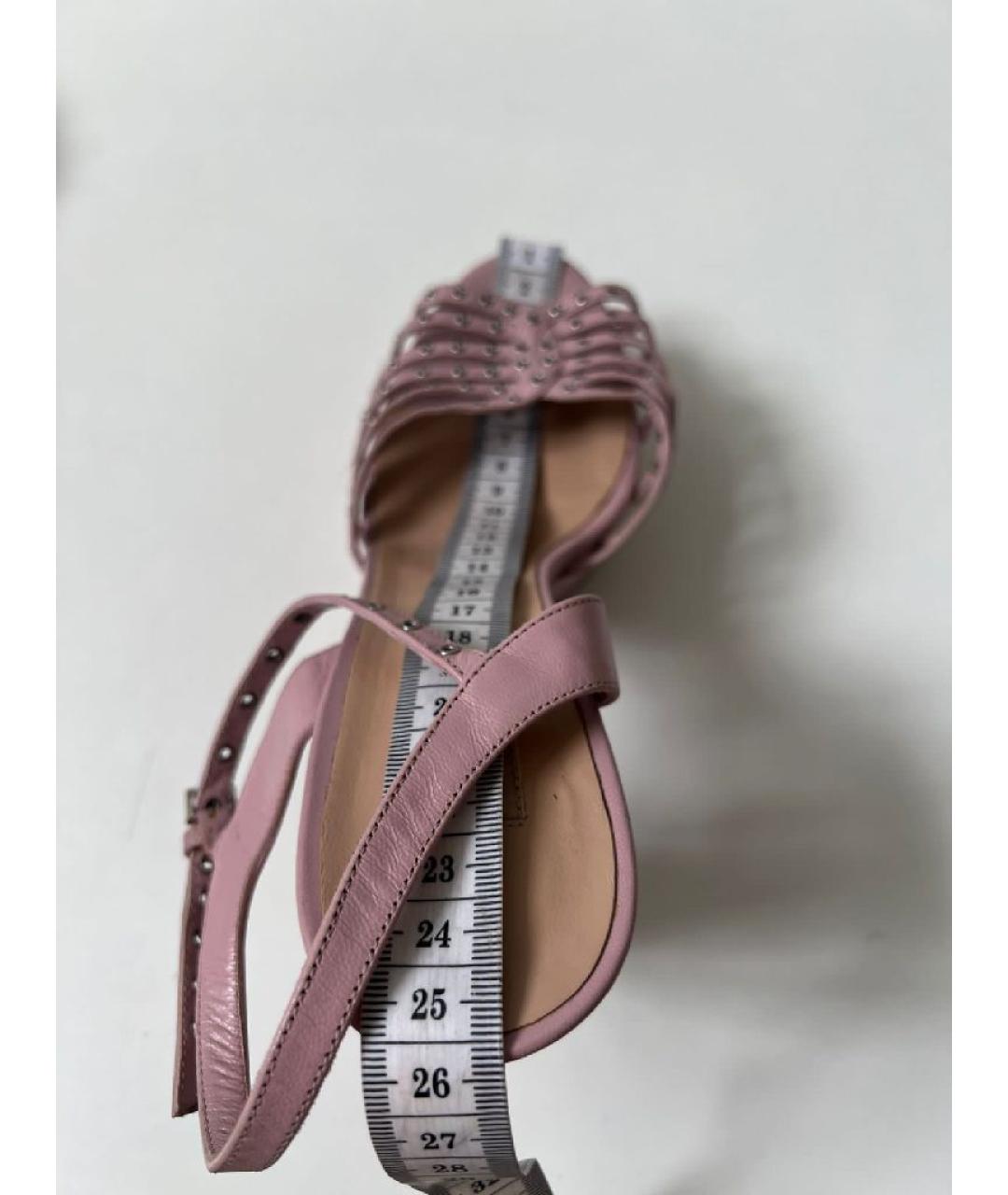 VALENTINO Розовые босоножки из лакированной кожи, фото 7
