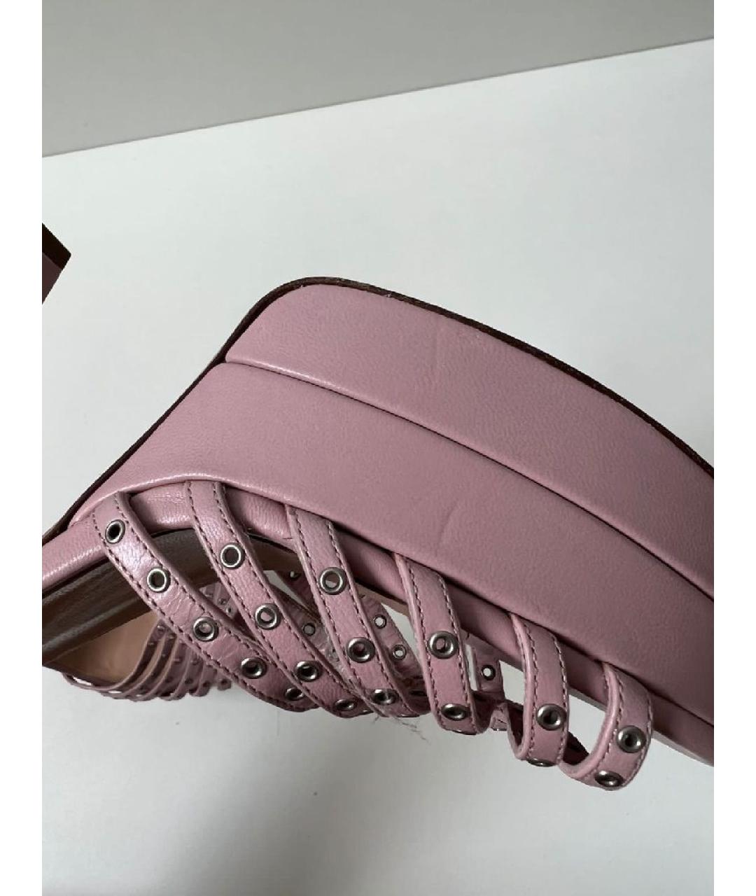 VALENTINO Розовые босоножки из лакированной кожи, фото 6