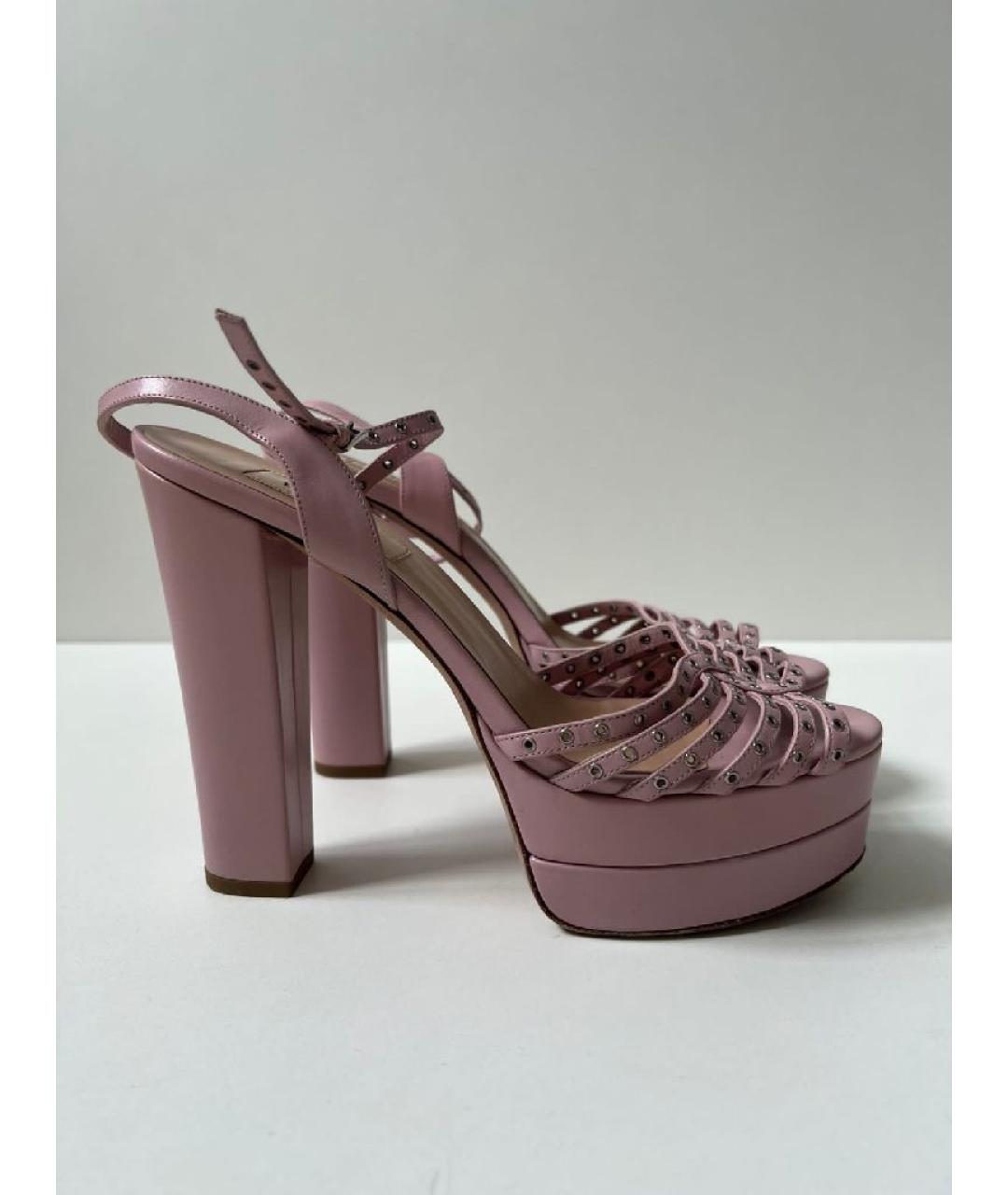 VALENTINO Розовые босоножки из лакированной кожи, фото 10