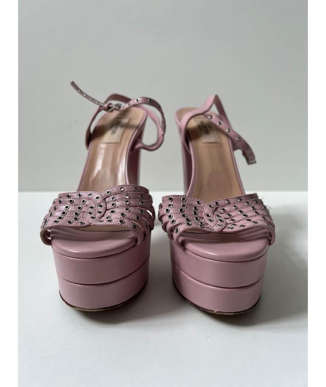 VALENTINO Розовые босоножки из лакированной кожи, фото 2