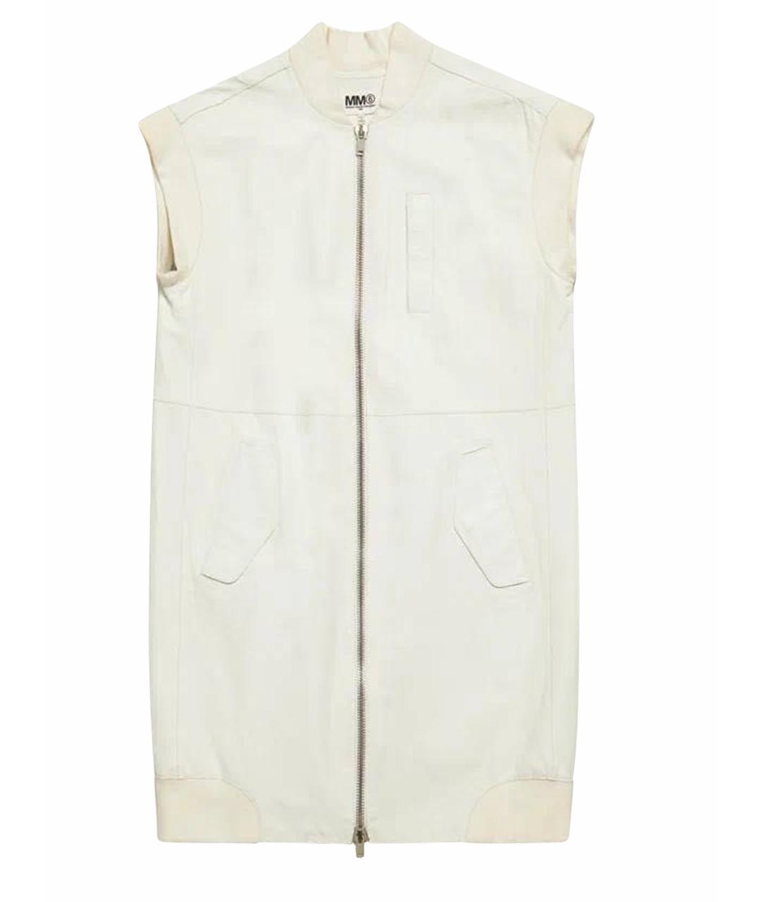 MM6 MAISON MARGIELA Белое кожаное платье, фото 1