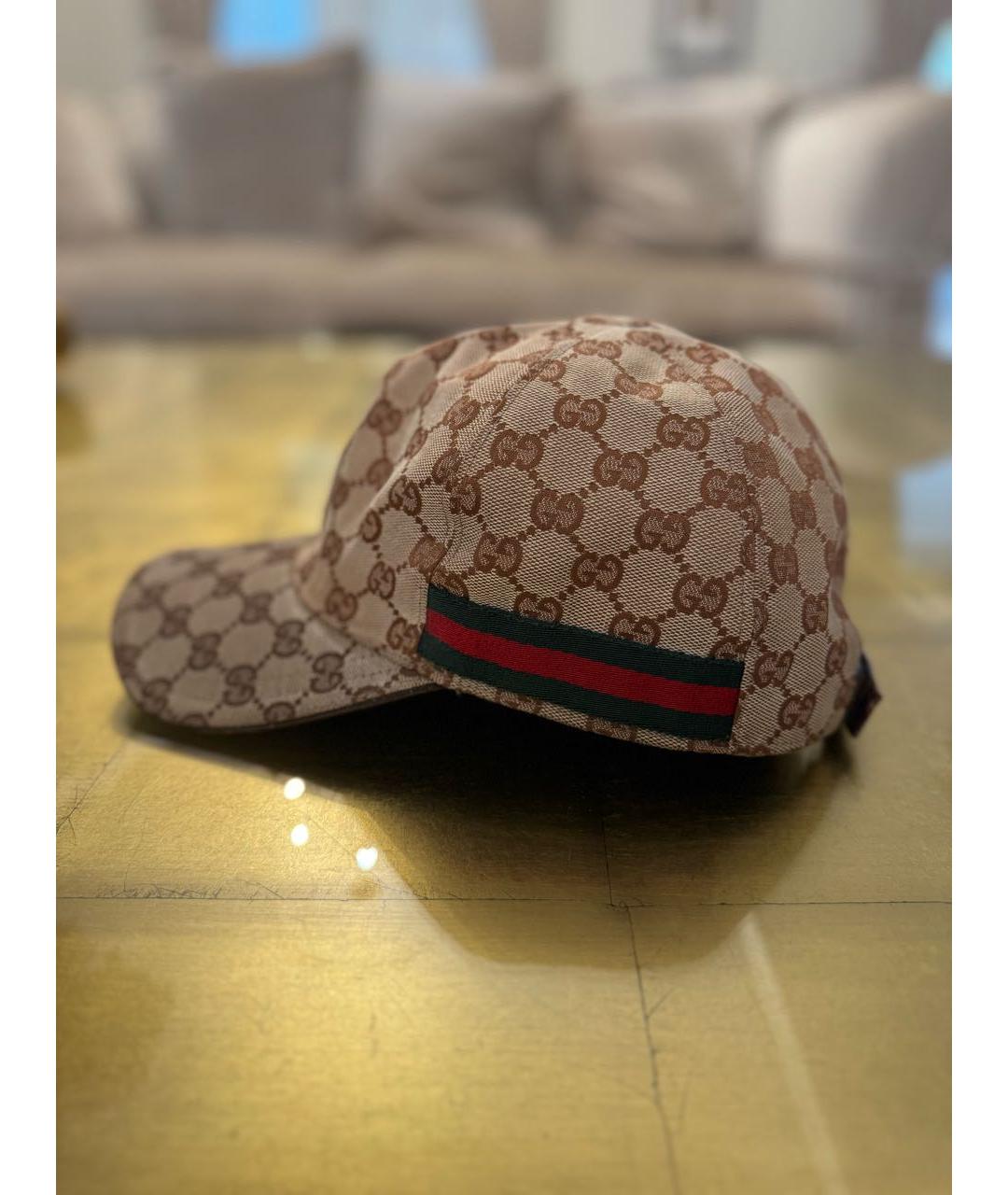 GUCCI Коричневая хлопковая кепка, фото 2