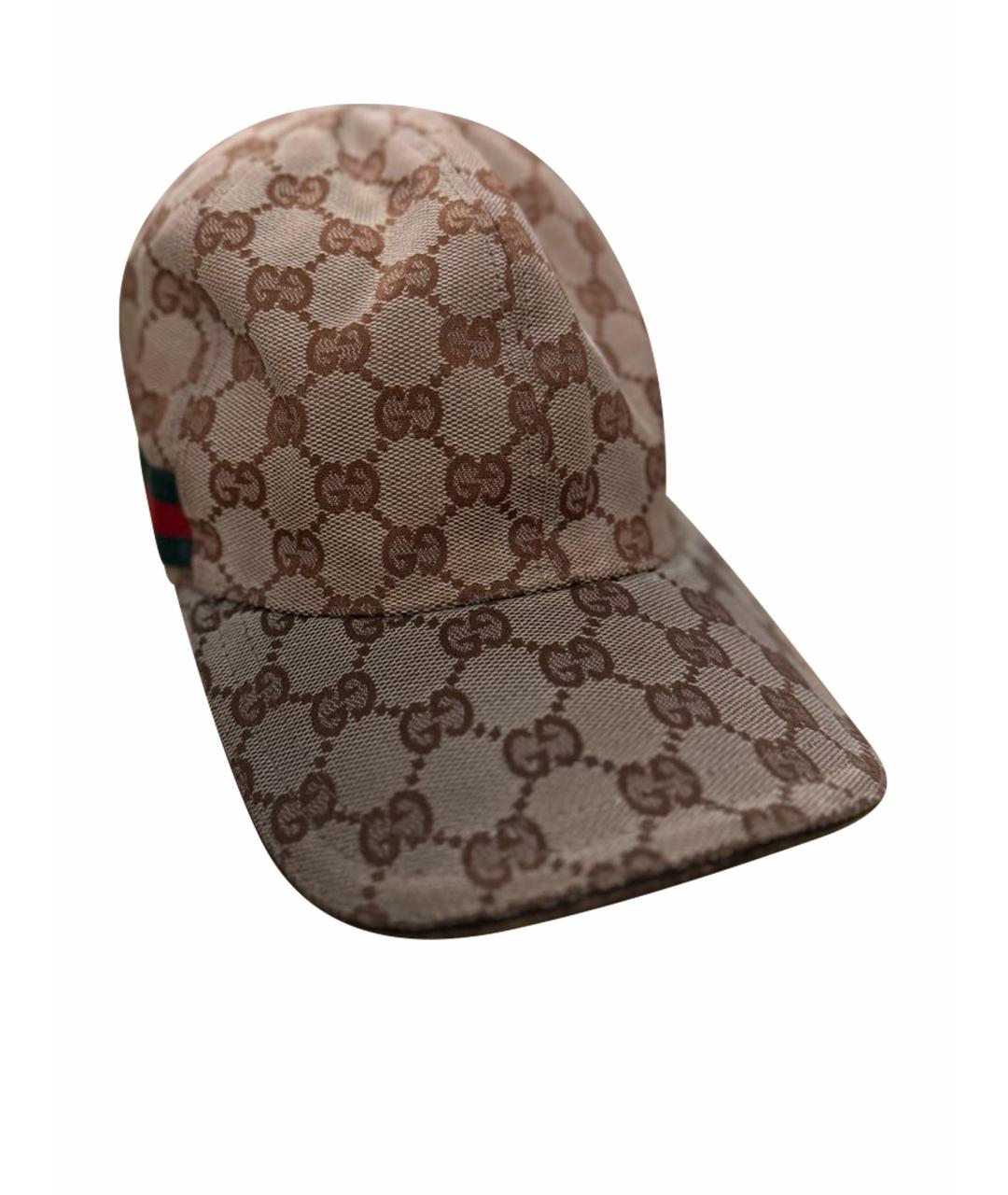 GUCCI Коричневая хлопковая кепка, фото 1