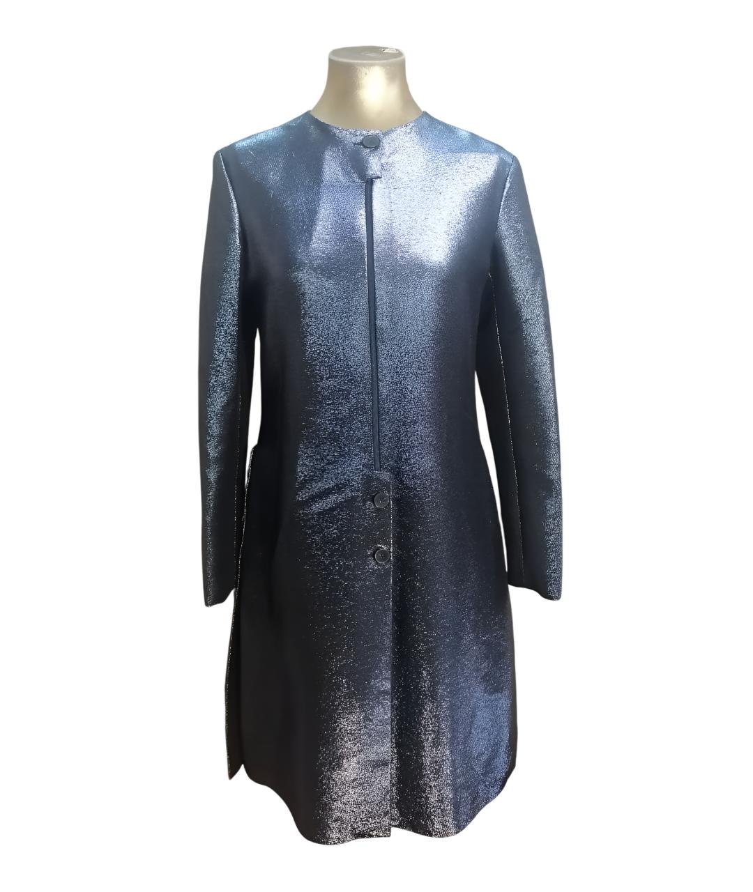 JIL SANDER Серебряное ацетатное платье, фото 9