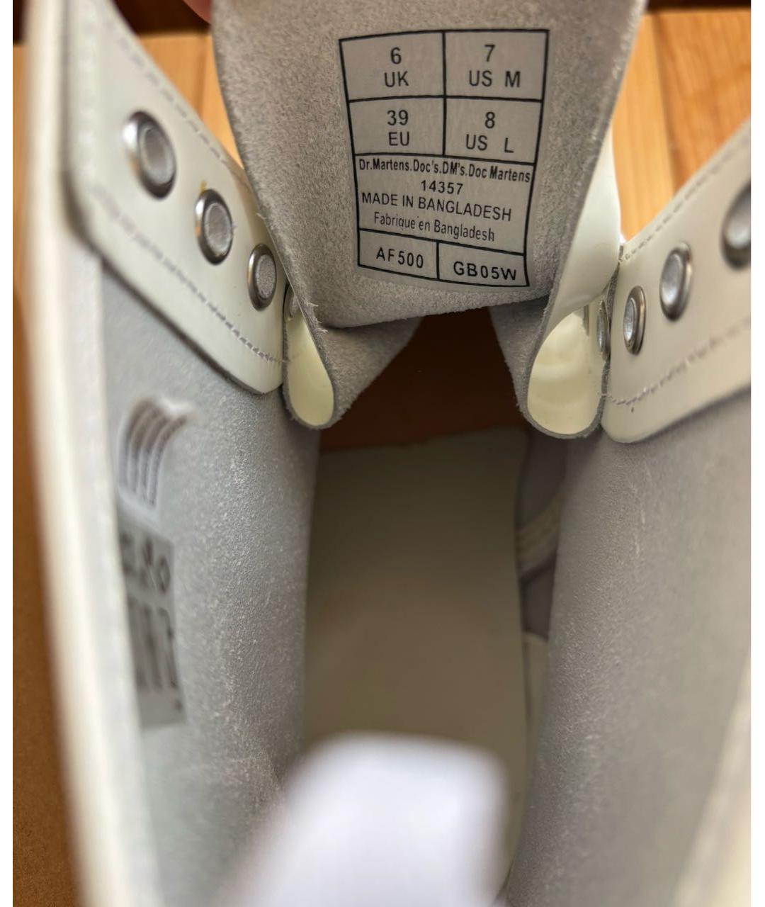 DR. MARTENS Белые кожаные ботинки, фото 5