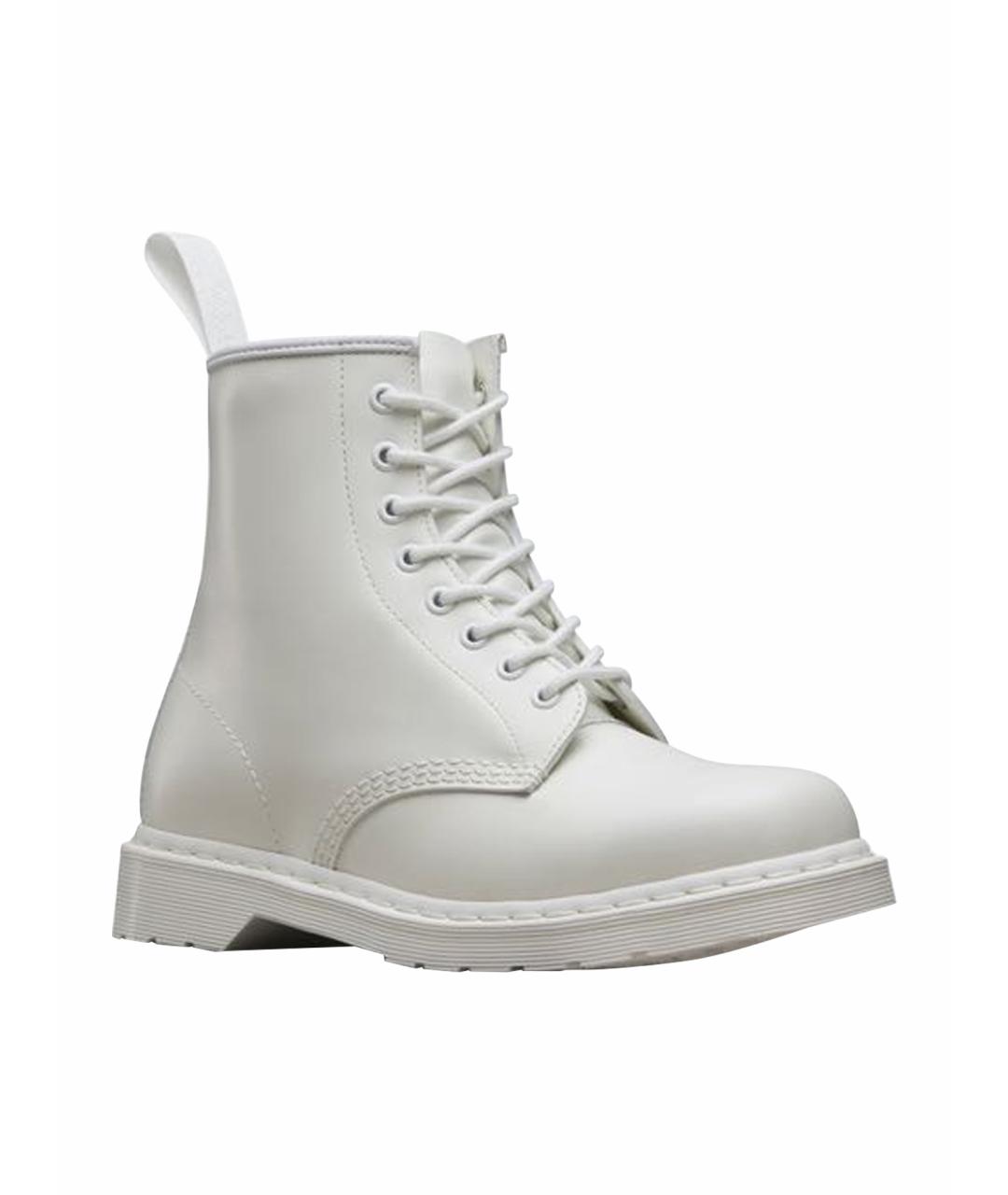 DR. MARTENS Белые кожаные ботинки, фото 1