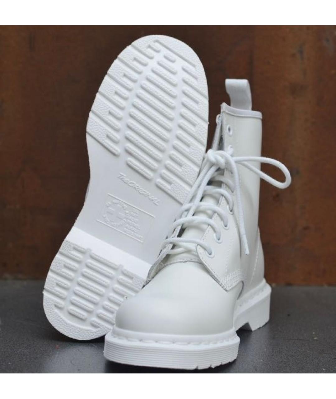 DR. MARTENS Белые кожаные ботинки, фото 4