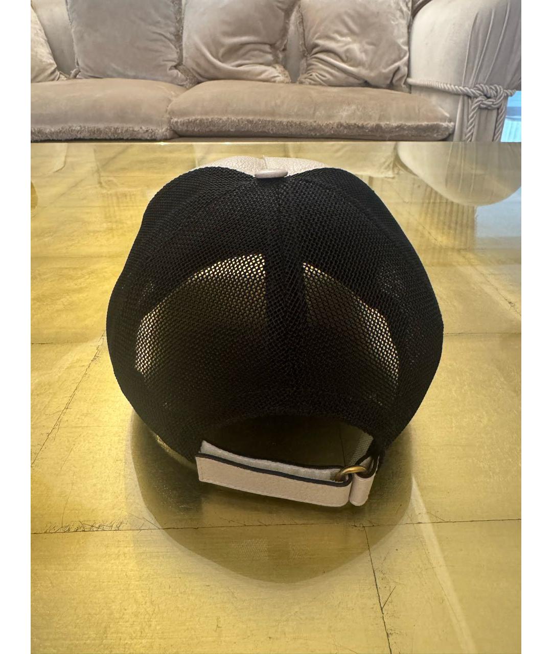 GUCCI Белая кожаная кепка, фото 4