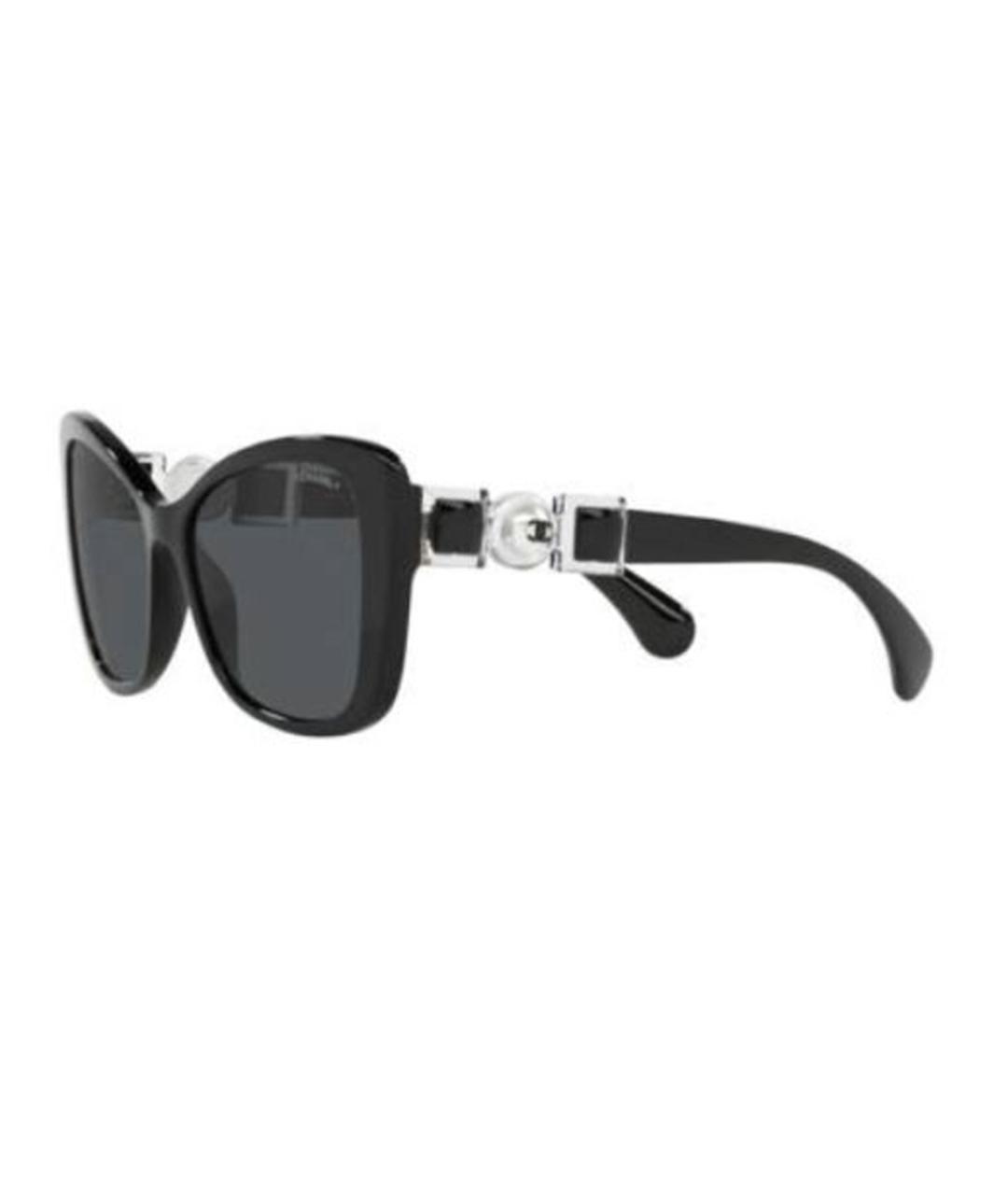 CHANEL Черные пластиковые солнцезащитные очки, фото 2