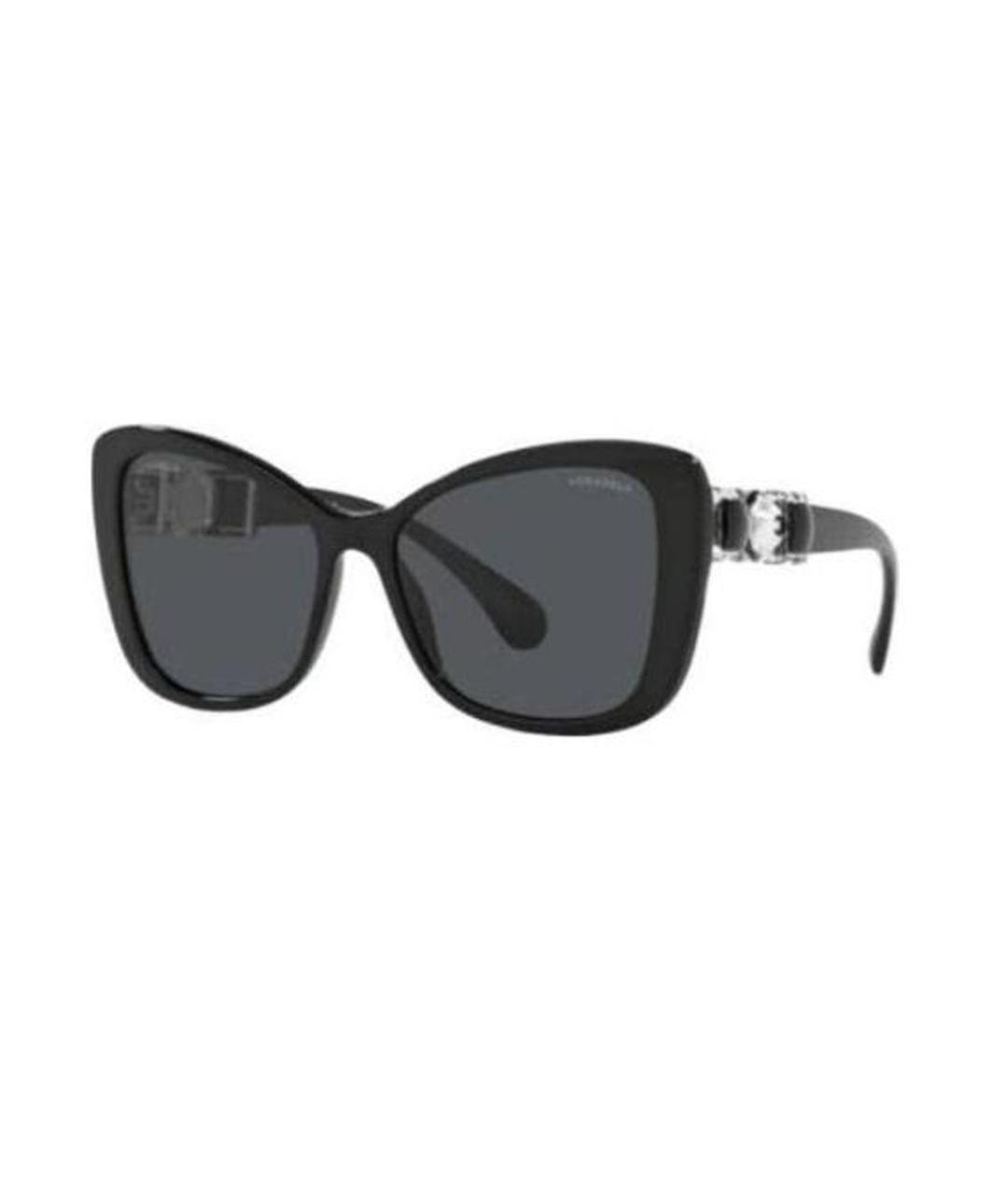 CHANEL Черные пластиковые солнцезащитные очки, фото 1