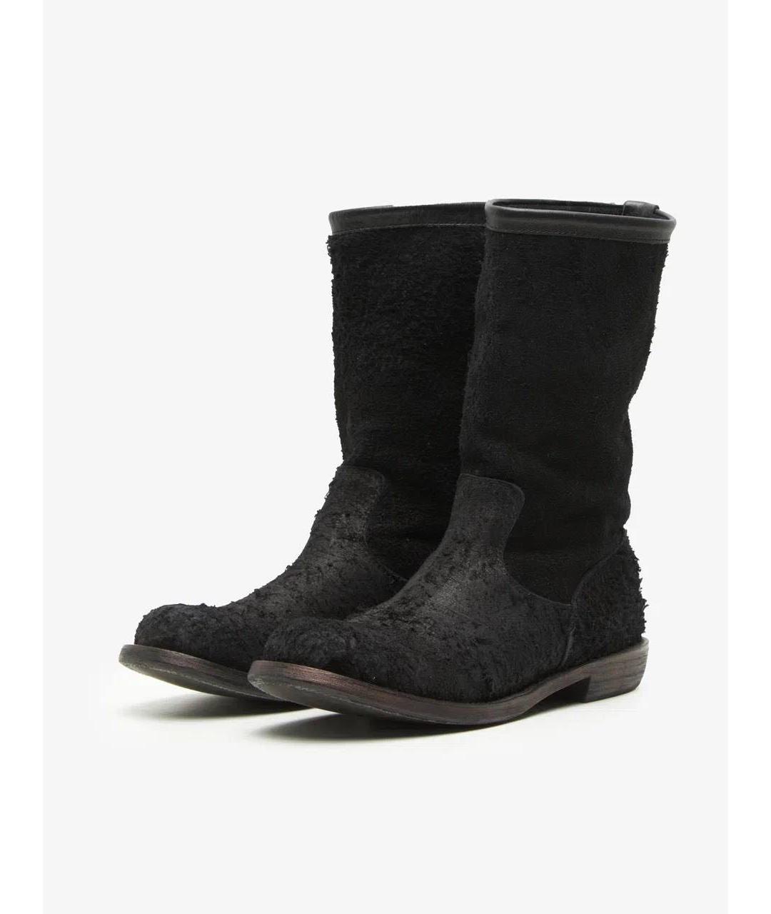 YOHJI YAMAMOTO Черные замшевые сапоги, фото 2