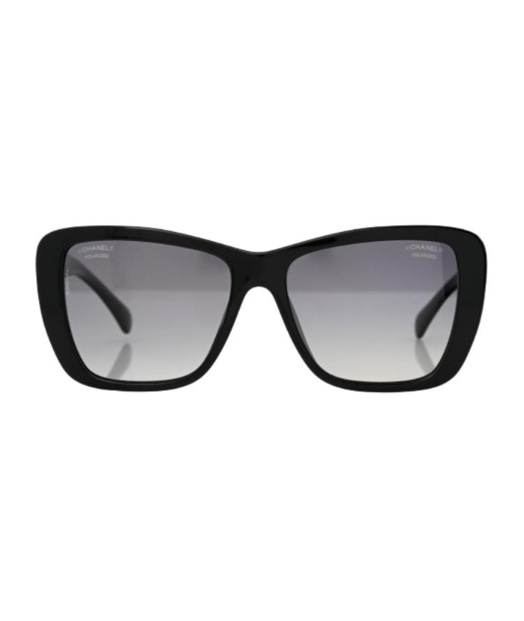 CHANEL Черные пластиковые солнцезащитные очки, фото 2