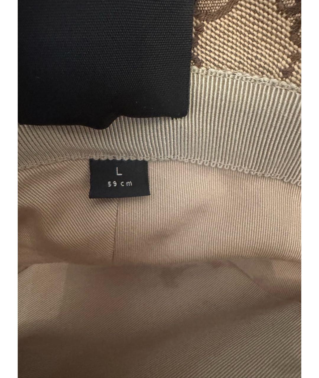 GUCCI Коричневая хлопковая панама, фото 6