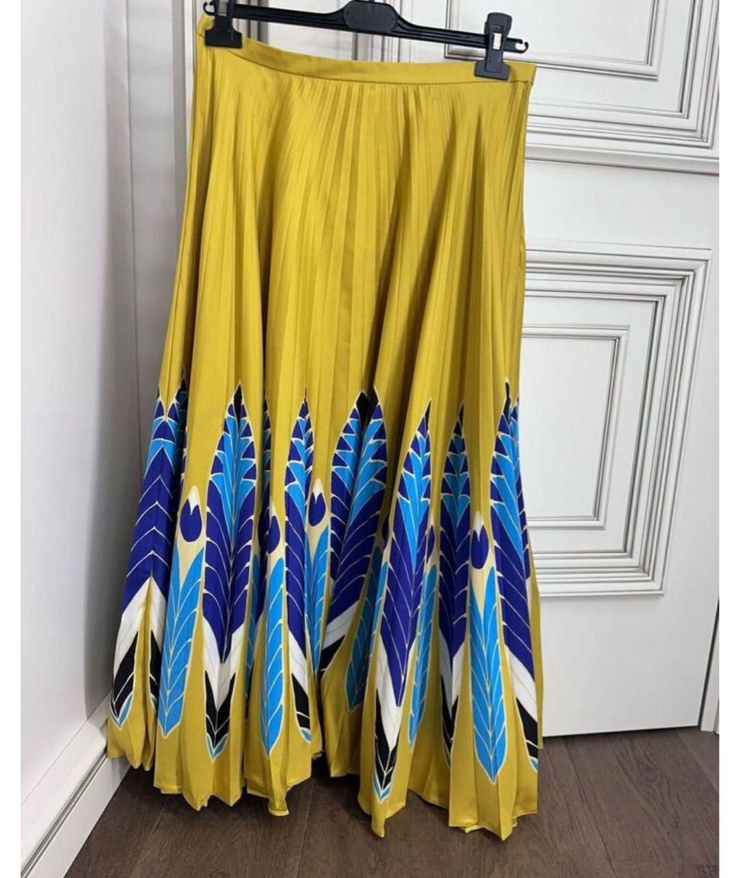 VALENTINO Желтая юбка мини, фото 2