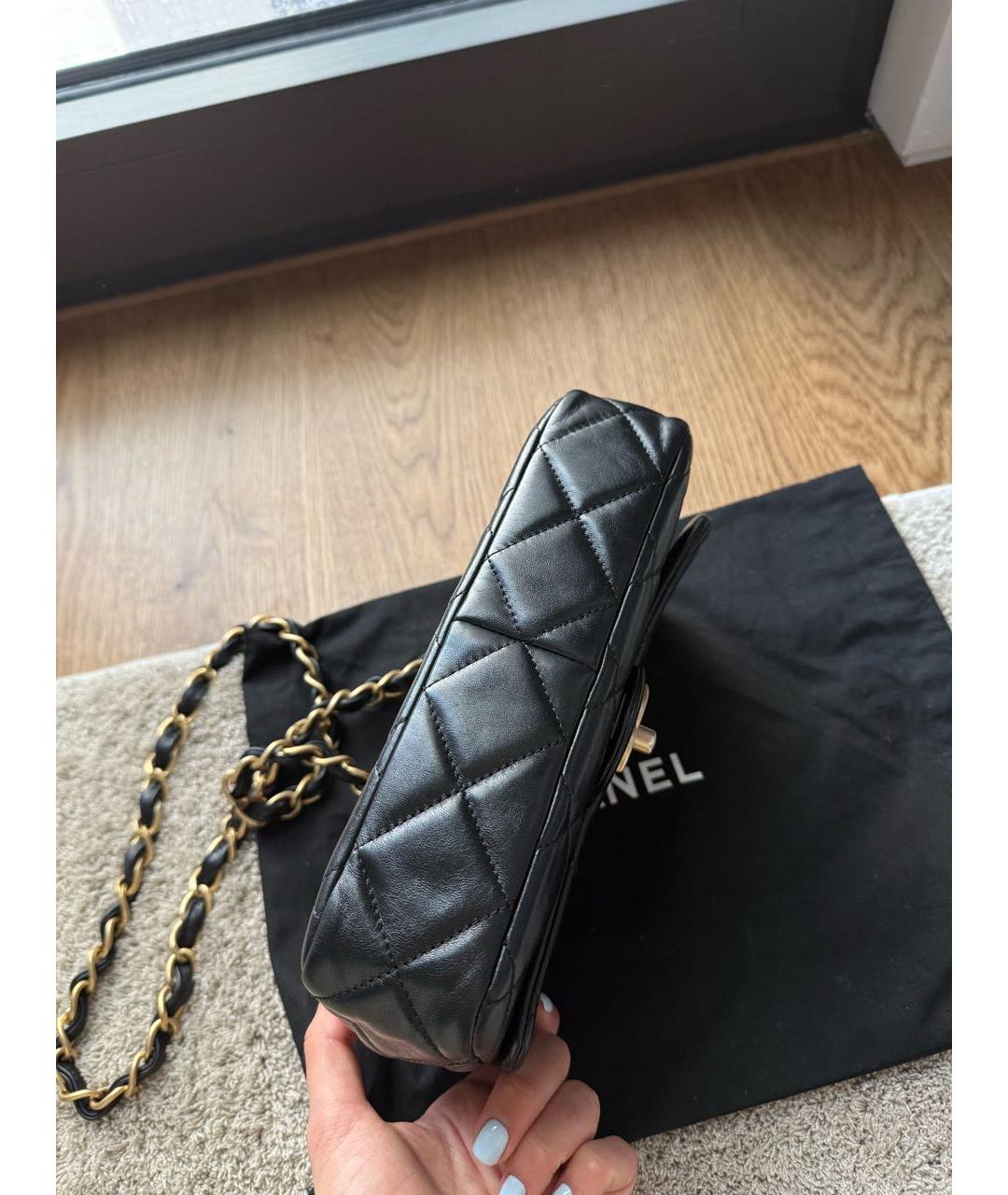 CHANEL Черная кожаная сумка тоут, фото 6