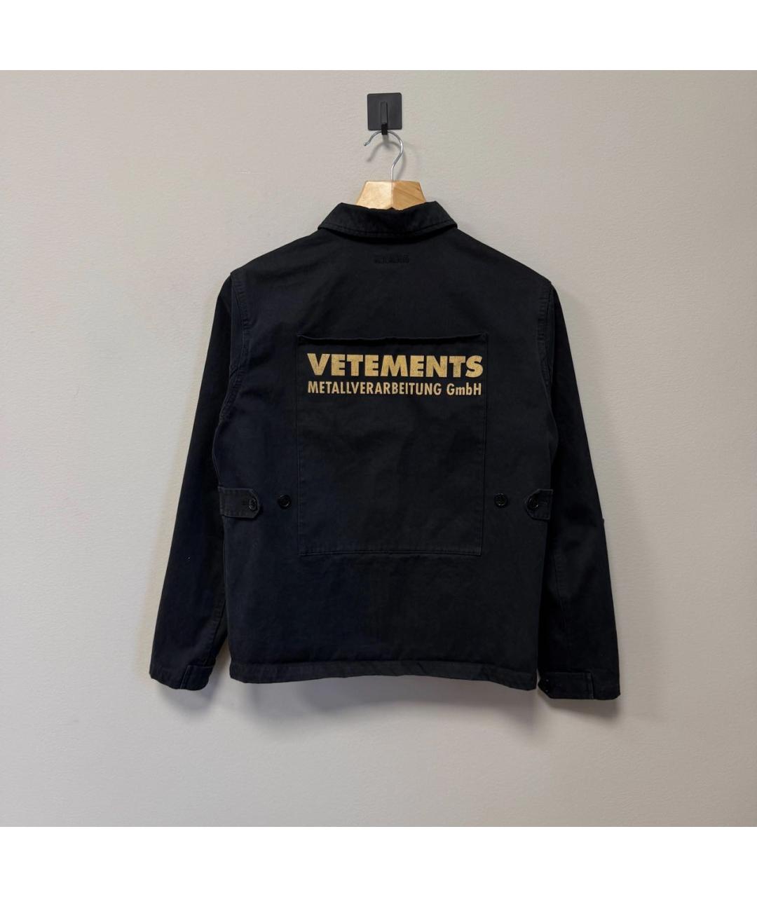 VETEMENTS Черная хлопковая куртка, фото 7