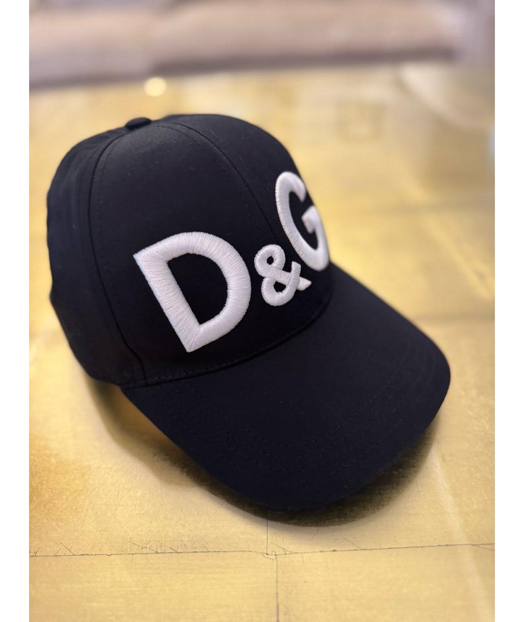 DOLCE&GABBANA Черная хлопковая кепка, фото 3