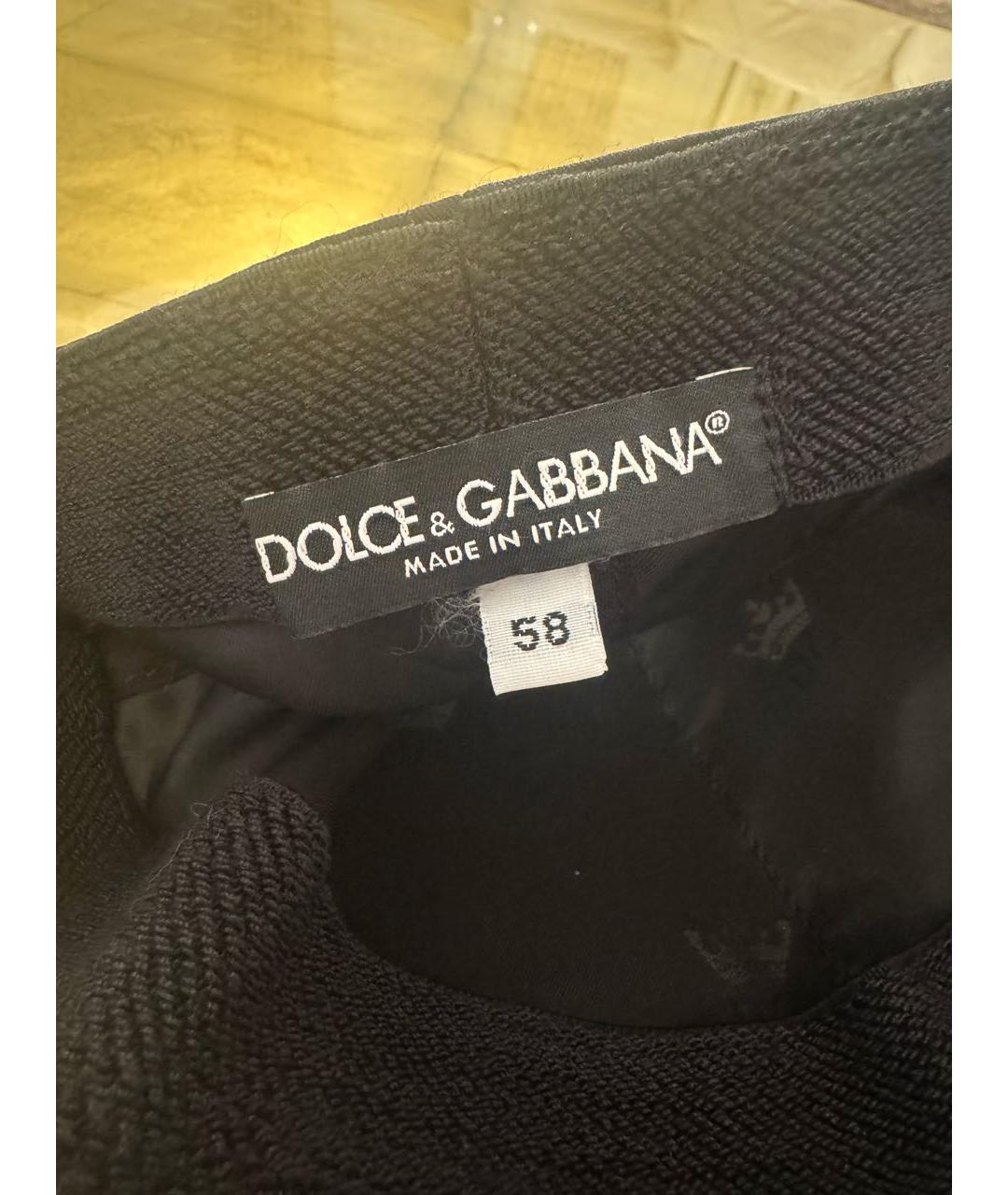 DOLCE&GABBANA Черная хлопковая кепка, фото 5
