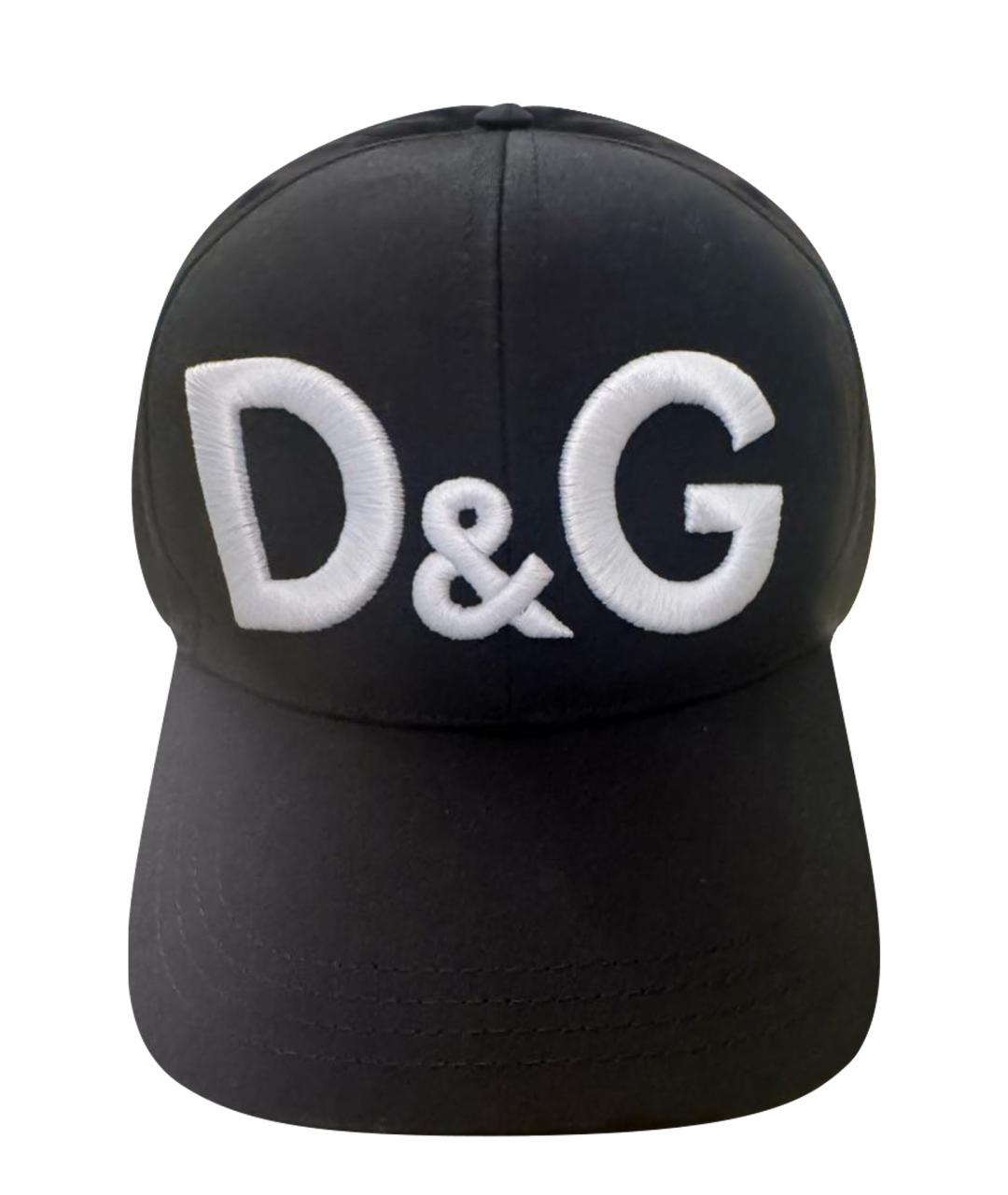 DOLCE&GABBANA Черная хлопковая кепка, фото 1