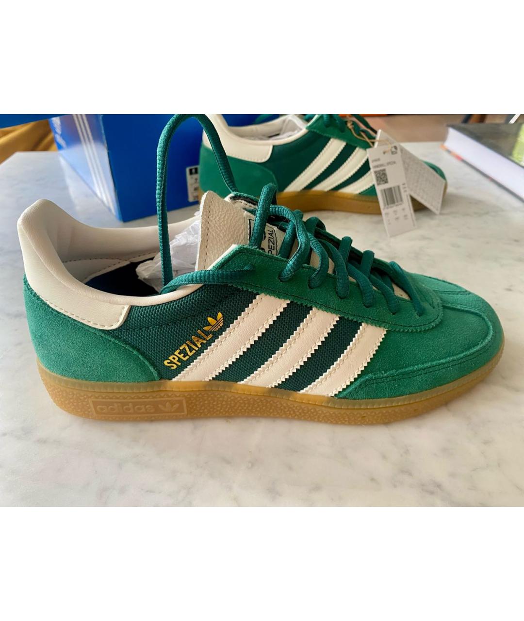 ADIDAS Зеленые замшевые низкие кроссовки / кеды, фото 8