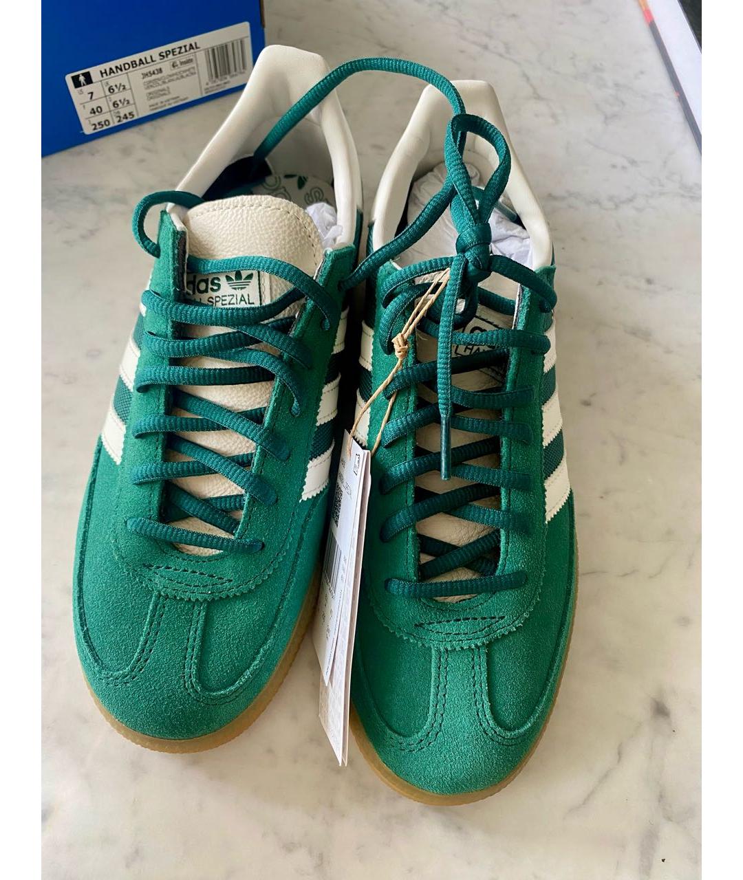 ADIDAS Зеленые замшевые низкие кроссовки / кеды, фото 3