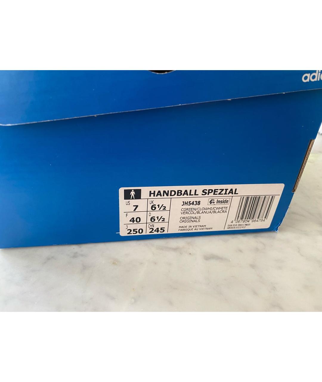 ADIDAS Зеленые замшевые низкие кроссовки / кеды, фото 5
