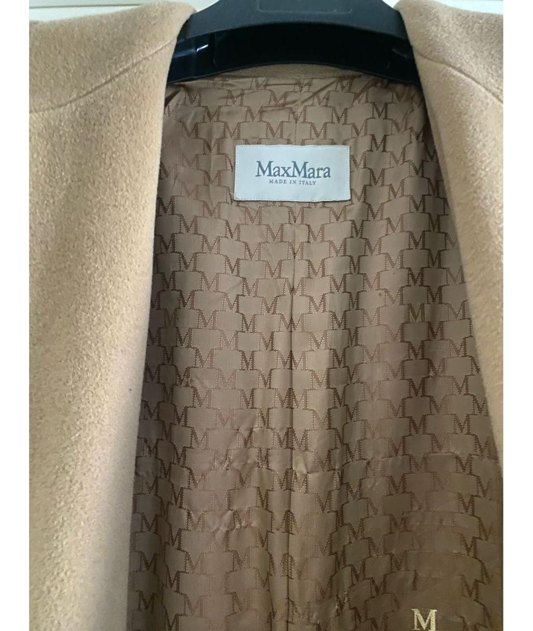 MAX MARA Бежевое шерстяное пальто, фото 6