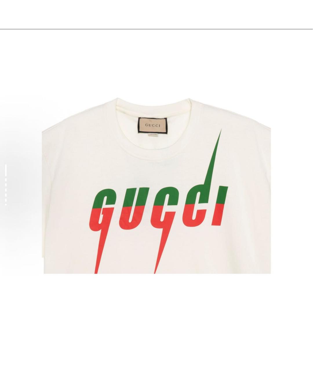 GUCCI Бежевая хлопковая футболка, фото 3