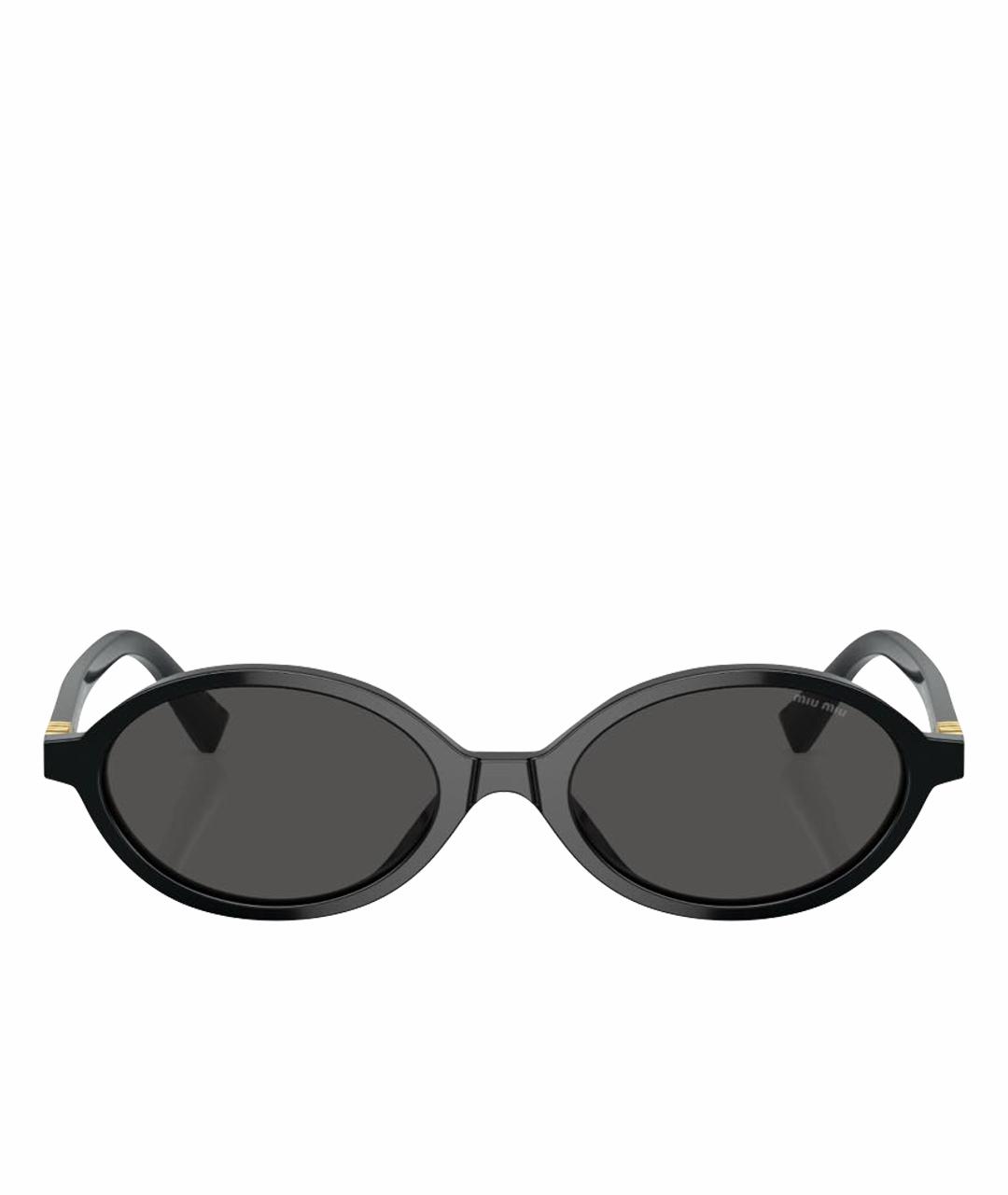 MIU MIU Черные пластиковые солнцезащитные очки, фото 1