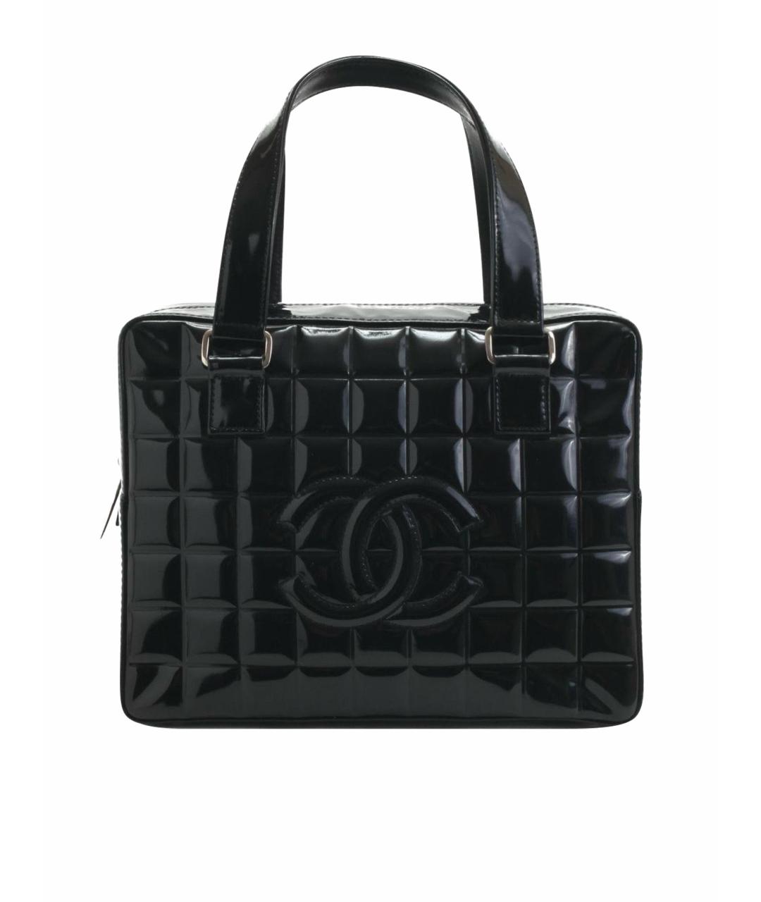 CHANEL Черная сумка тоут из лакированной кожи, фото 1